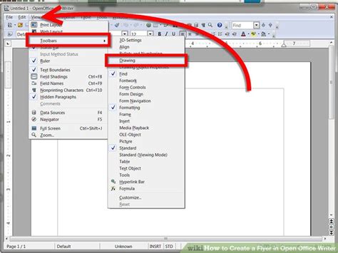 How To Create A Flyer In Open Office Writer 8 Steps