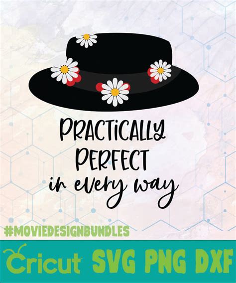 MARY POPPINS PRACTICALLY PERFECT IN EVERY WAY DISNEY LOGO SVG, PNG, DXF