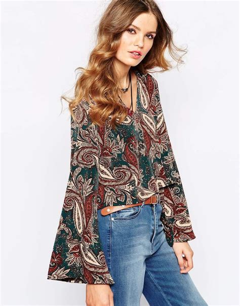 First And I 70s Flare Sleeve Top At Flared Sleeves Top Tops