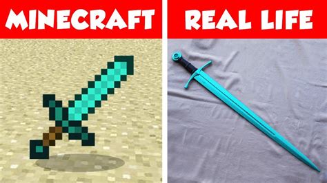 Minecraft Diamond Sword In Real Life Minecraft Vs Real Life Animation