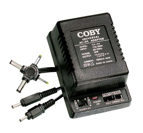 Coby Ca 44 Ca44 Universal Power A C Adapter 1000ma