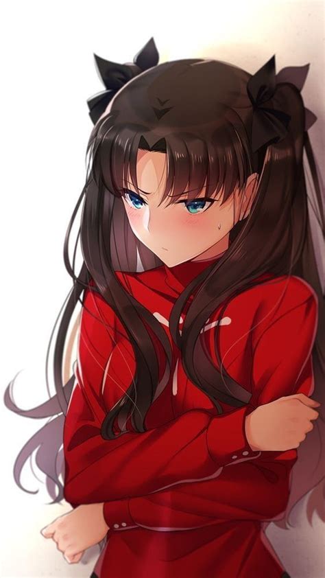 Black Hair Post Tohsaka Rin From Fate Anime Manga Anime Anime Girl Cute Tohsaka Rin