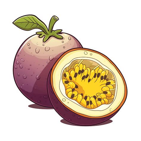 Premium Vector Passion Fruit Cartoon Vector