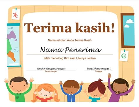 Desain template sertifikat sederhana word. 4 Template Word Gratis Yang Cocok Untuk Bingkai Piagam Dan ...