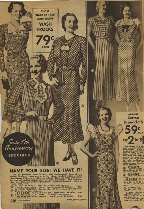 sears catalogue 1935 plus size frocks dresses genibee flickr
