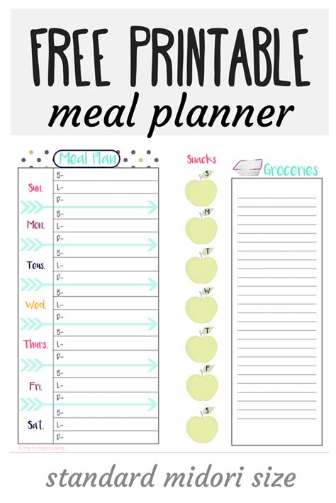Free Printable Meal Planner With Grocery List Virtcraft