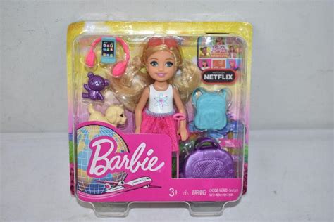 Barbie Chelsea Doll Travel Set With Puppy Accessories New