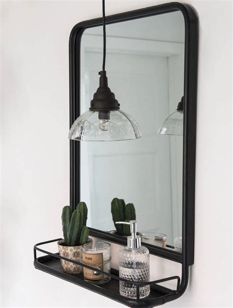 Shop for bathroom mirror with shelf online at target. Large Industrial Wall Mirror W Mini Shelf By The Forest ...