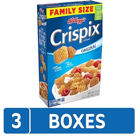Kelloggs Crispix Cold Breakfast Cereal 8 Vitamins And Minerals Great