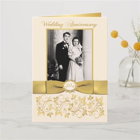 We are proud to offer quality 50th anniversary invitations at a fraction of the cost you'd pay elsewhere. Double Photo 50th Anniversary Invitation Card | Zazzle.com ...