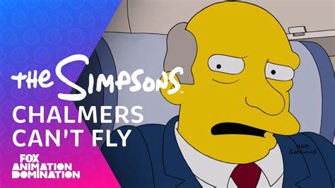 Chalmers Has A Fear Of Flying Season 32 Ep 8 The Simpsons Youtube