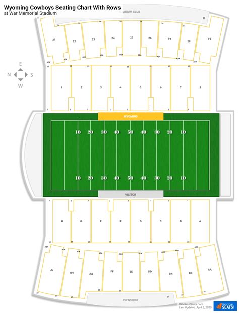 War Memorial Stadium Seating Chart Rows Elcho Table