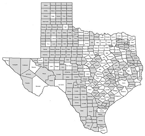 East Texas County Map With Cities