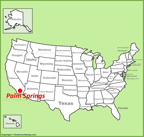 Palm Springs Location On The Us Map