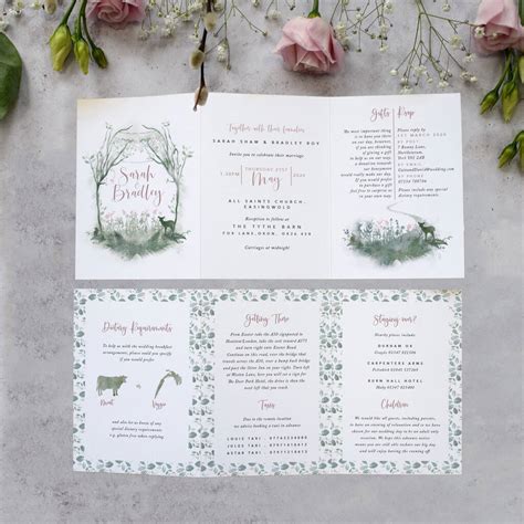 Fairytale Blossom Concertina Wedding Invitation By Julia Eastwood