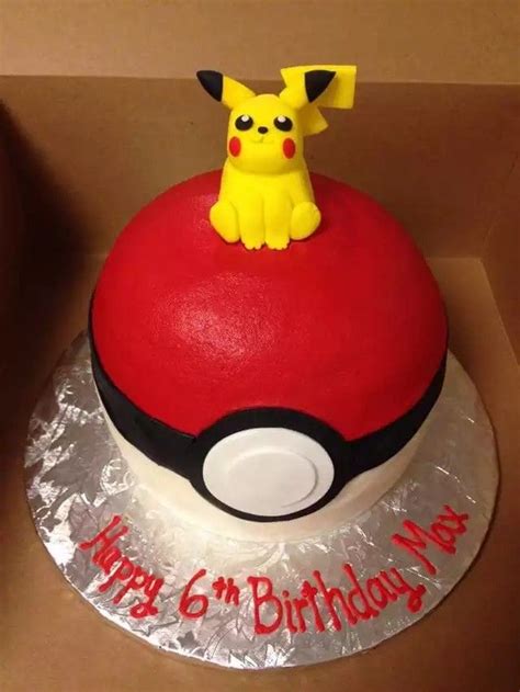 Pokemon Ball Cake With Pikachu Pokemon Cake Cake Fondant Cakes