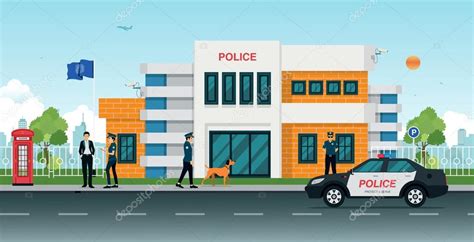 Ver los dibujos de policias: Animado: estacion de policia | Estación de policía con ...