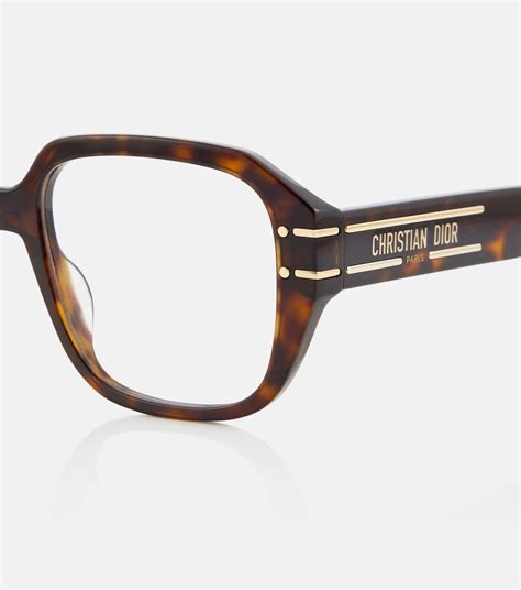 dior signature o s 31 square glasses in brown dior eyewear mytheresa