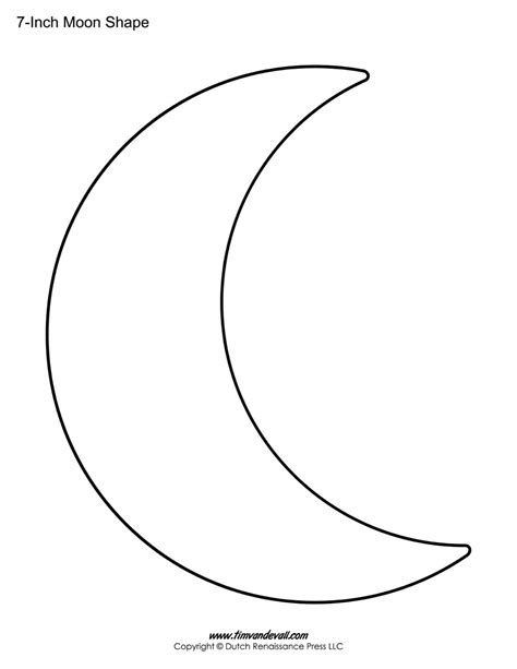 Printable Crescent Moon Template Artofit