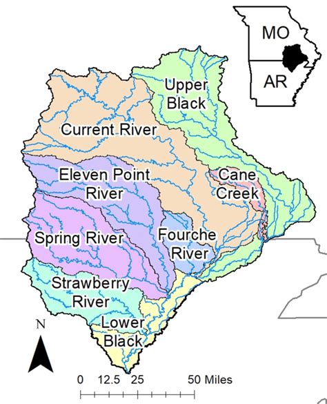 Location Of Major Tributary Systems Within The Black River Download
