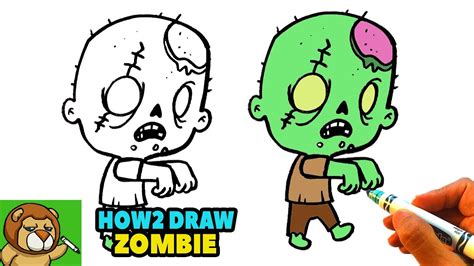 How To Draw The Cutest Zombie Chibi Art Youtube