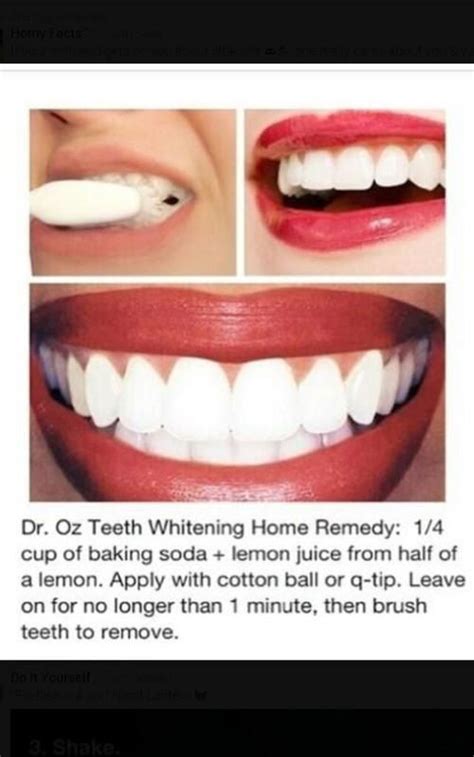 Clean white teeth. (With images) | Baking soda and lemon ...