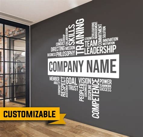 Big Customizable Office Wall Vinyl Decal Motivational Inspirational