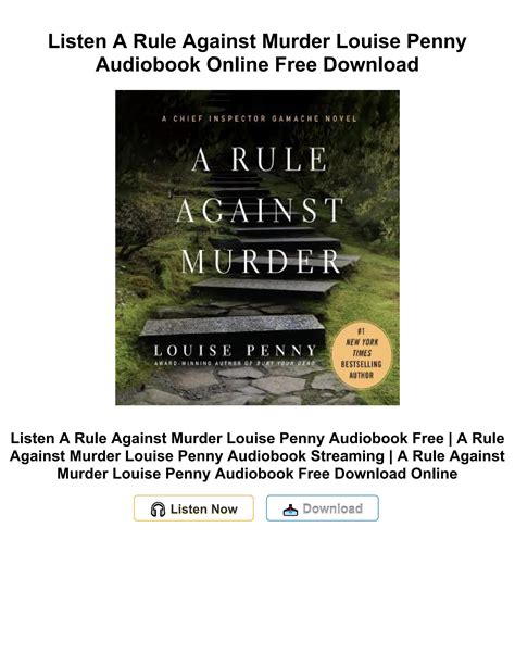 Listen A Rule Against Murder Louise Penny Audiobook Online Free Download By Mariabellajessi Issuu