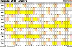 Cara membuat kalender sendiri dengan excel secara otomatis. Kalender 2021 Hamburg: Ferien, Feiertage, Excel-Vorlagen