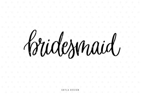 Bridesmaid Svg Wedding Svg Bride Svg Cut Files Married Svg Cricut