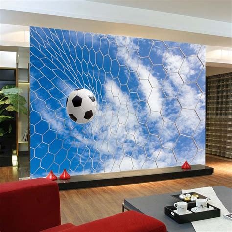 Large Sports Football Goal 5d Papel Murals 3d Photo Mural Wallpaper For