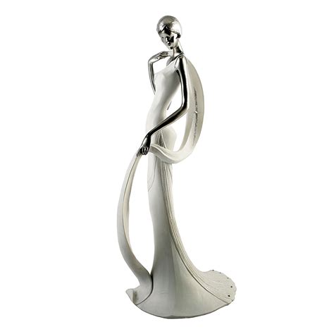 White Art Deco La Vie Classique Evening Model Lady Figurine Gift