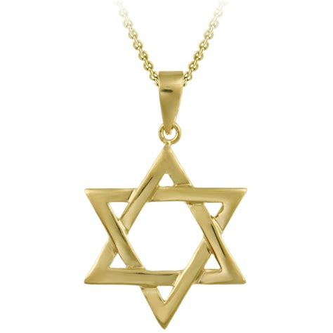 Mens star of david necklace gold. Mondevio 18k Gold over Sterling Silver Star of David Necklace - Free Shipping On Orders Over $45 ...