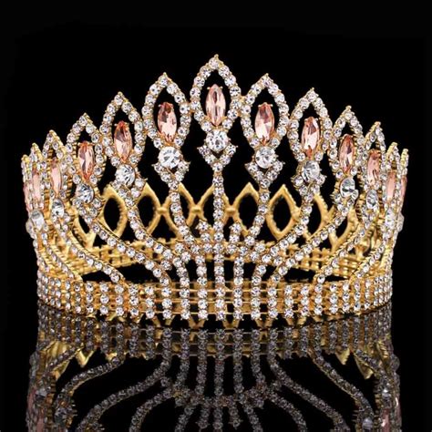 New Luxury Sparkling Crystal Baroque Queen King Wedding Tiara Crown Pageant Prom Diadem Tiaras