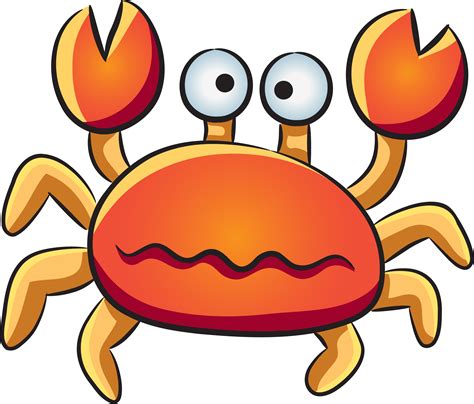 Aquatic Animal Deep Clip Art Crab Sea Animals Cartoon Png Download