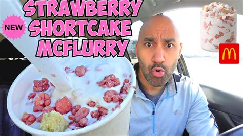 Mcdonalds Strawberry Shortcake Mcflurry Review New Menu Item Youtube