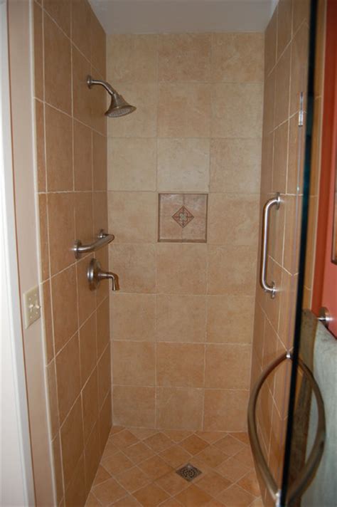 Spanish Style Shower Mediterranean Bathroom San