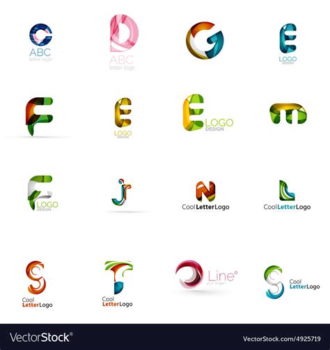 Set Of Universal Company Logo Ideas Business Icon Vector Image