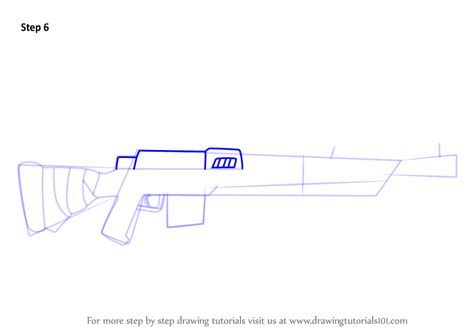 How To Draw Hunting Rifle From Fortnite Fortnite Step By Step