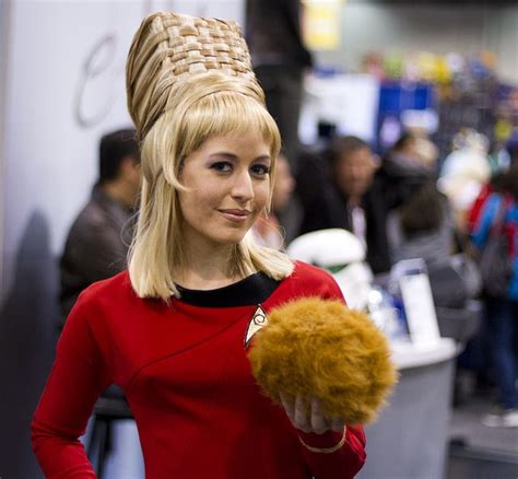 Trekkie With Tribble Cosplay Outfits Cosplay Wigs Star Trek Memorabilia Star Trek Uniforms