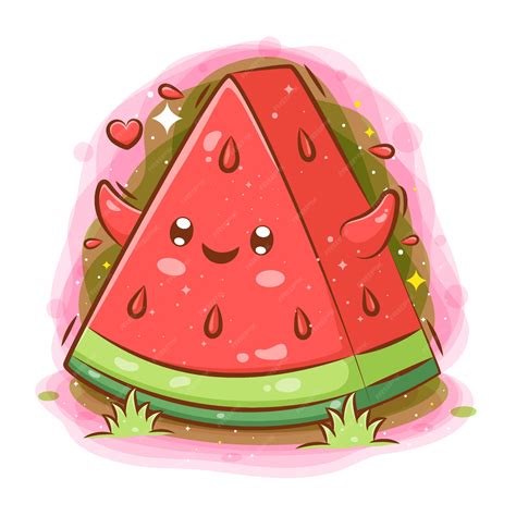 cute kawaii watermelon wallpaper
