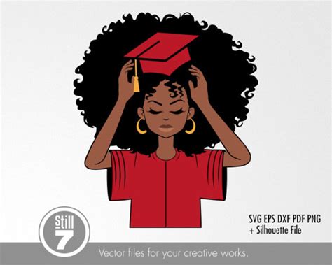 African American Girl Svg Graduation Svg Black Woman Svg Etsy