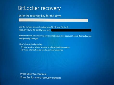 Bitlocker Recovery Message With Thunderbolt Controller Ni