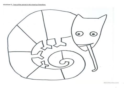 A lot of printable coloring pages can be available on just a couple of clicks on our website. The mixed up chameleon worksheet - Free ESL printable ...