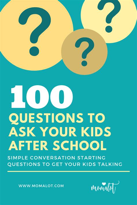 100 Questions To Ask Your Kids After School Easy Conversation