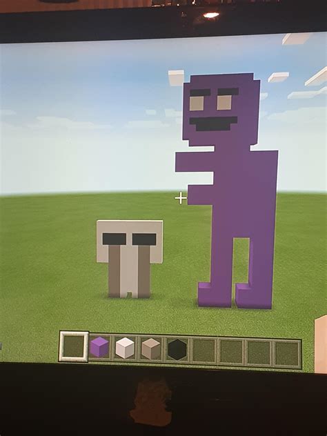 Made Purple Guy And Crying Child In Minecraft Rfivenightsatfreddys