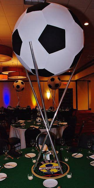 Centerpiece Soccer Centerpieces Bar Mitzvah Centerpieces Soccer