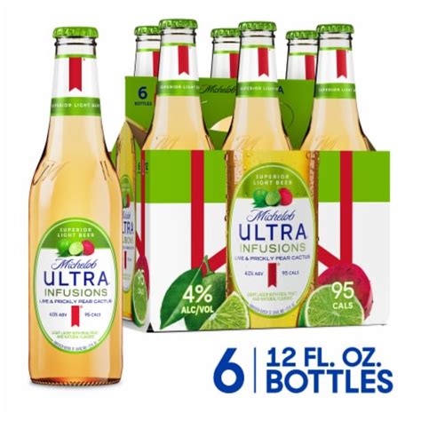 Michelob Ultra® Infusions Lime And Prickly Pear Cactus Light Beer 6 Pk