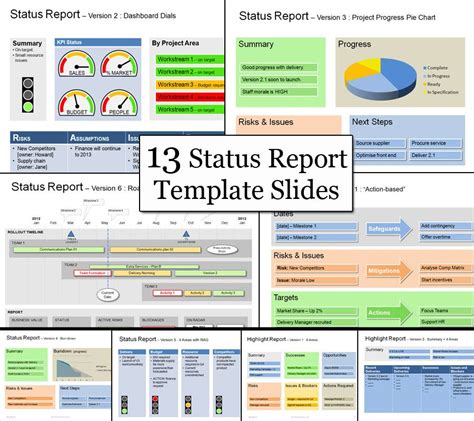 The Powerpoint Project Status Template Has 13 Status Templates To Help
