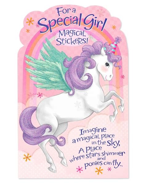 Unicorn Birthday Card Printable